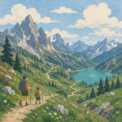 Alpine Hiking Trail and Turquoise Lake