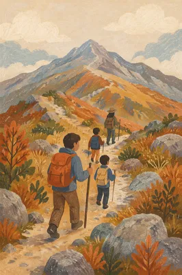 Scenic Mountain Trail to Distant Peak