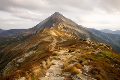 Scenic Mountain Trail to Distant Peak