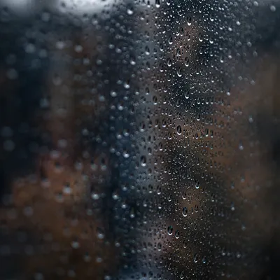 Rain Droplets on Quiet Storm Window