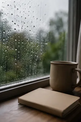 Rain Drops on Window for Quiet Reflection