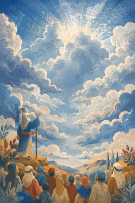 Dramatic Blue Sky With Radiant Clouds