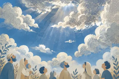 Dramatic Blue Sky With Silver Clouds