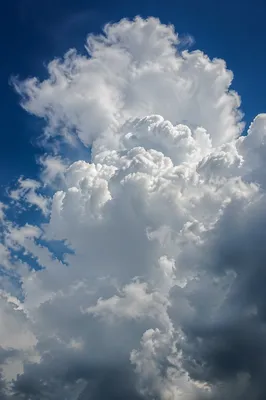 Dramatic Blue Sky With Towering Clouds