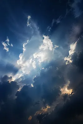 Dramatic Blue White Storm Clouds
