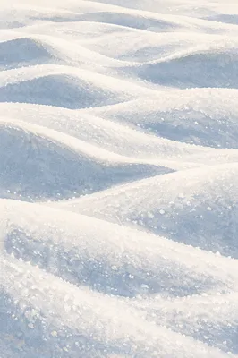 Serene White Snowdrift Winter Landscape