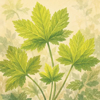 Fresh Spring Green Leaves in Morning Light