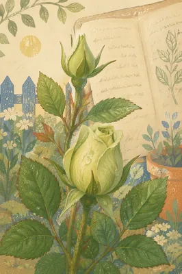Fresh Spring Rosebuds in Morning Light