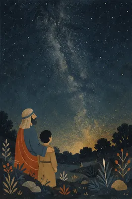 Starry Night Sky Above Quiet Forest