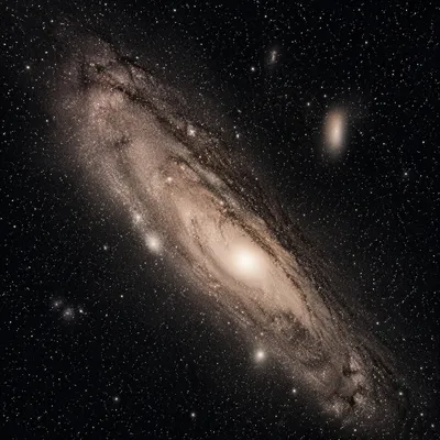 Starry Night Sky with Luminous Nebula