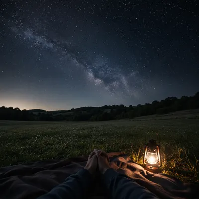 Prayer Beneath a Starry Meadow Sky