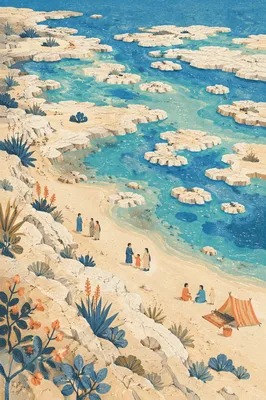 Sunny Summer Coastal Wilderness from Above