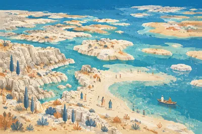Sunny Summer Coastal Wilderness Aerial
