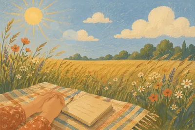 Sunny Summer Meadow Prayer Reflection