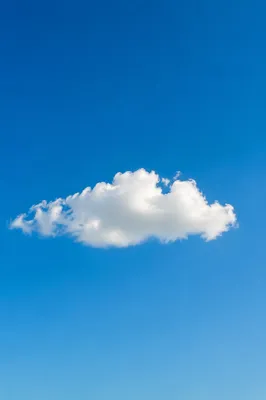 Warm Summer Sky With Soft Cloud