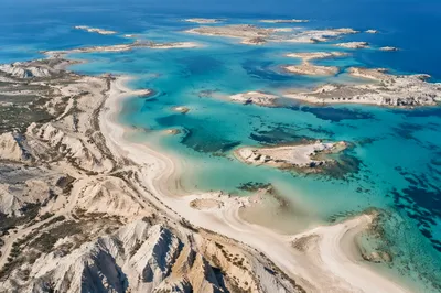 Sunny Summer Coastline with Turquoise Lagoons