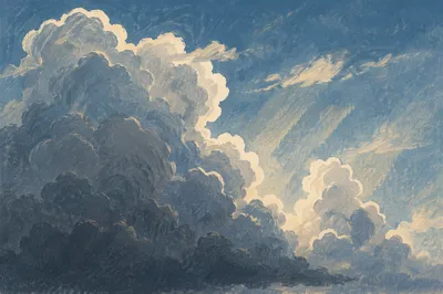 Sun Rays Breaking Through Storm Clouds
