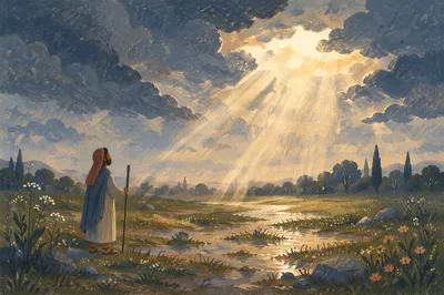 Sun Rays Breaking Through Storm Clouds