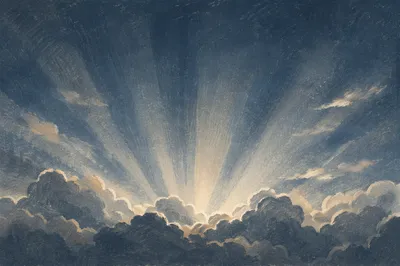 Sun Rays Breaking Through Storm Clouds