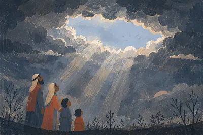 Sun Rays Breaking Through Storm Clouds
