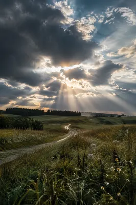 Sun Rays Breaking Through Storm Clouds