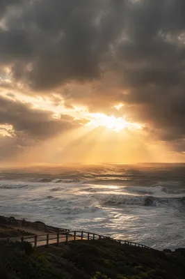 Sun Rays Breaking Through Storm Clouds