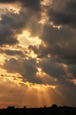 Sun Rays Breaking Through Storm Clouds