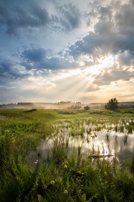 Sun Rays Breaking Through Storm Clouds