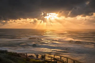 Sun Rays Breaking Through Storm Clouds