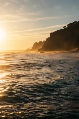 Golden Sunset Over Ocean Horizon