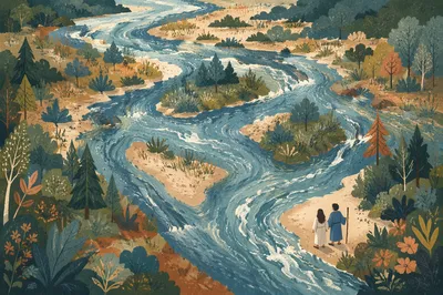 Clear Wilderness River From Above