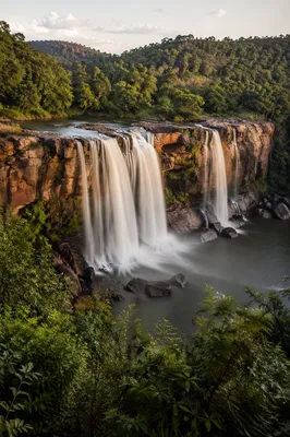 Clear River Waterfalls in Emerald Forest