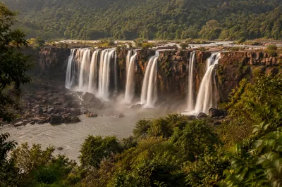 Clear River Waterfalls in Emerald Forest