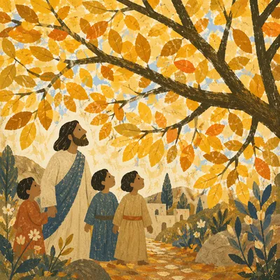 Golden Autumn Forest Canopy Path