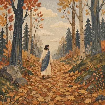 Golden Autumn Forest Pathway