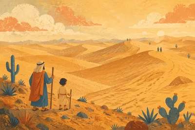 Golden Desert Sunset with Cactus Silhouettes
