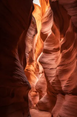 Glowing Red Sandstone Slot Canyon