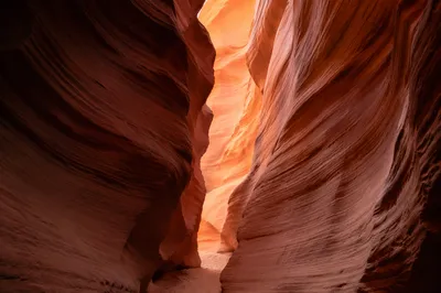 Glowing Red Sandstone Slot Canyon Passage