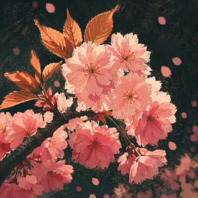 Glowing Pink Cherry Blossoms in Spring