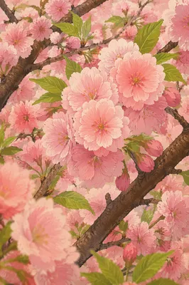 Cherry Blossom Tree in Full Bloom