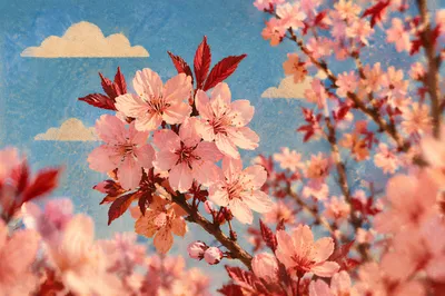 Golden Hour Cherry Blossoms in Spring