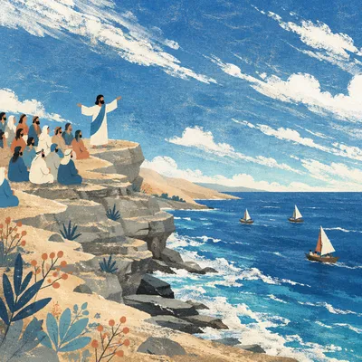 Cliff Edge Above Vast Blue Ocean