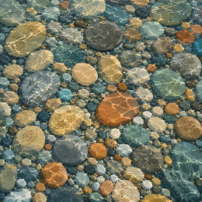 Crystal Clear Lake Pebbles Through Water