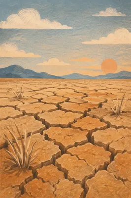 Dried Cracked Earth Desert Plain Texture