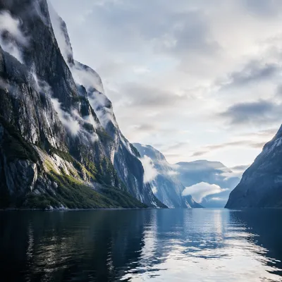 Serene Norwegian Fjord at Dawn