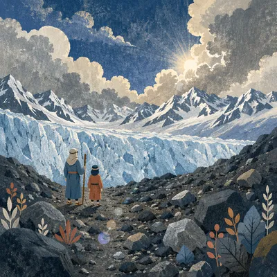 Remote Blue Glacier Alpine Wilderness