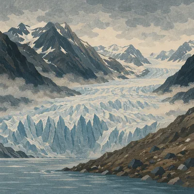 Remote Blue Glacier Mountain Wilderness
