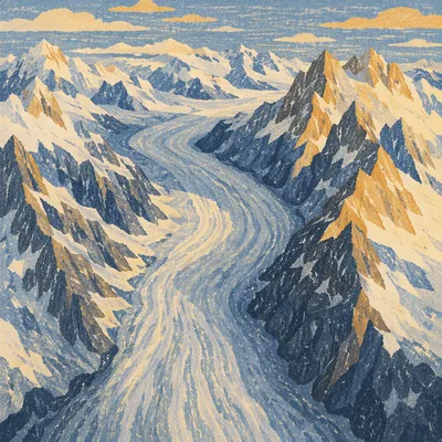 Remote Blue Glacier Mountain Wilderness