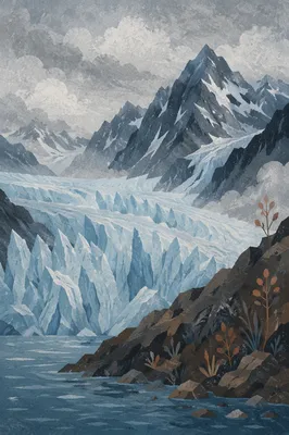 Remote Blue Glacier Mountain Wilderness