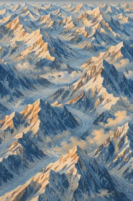 Remote Blue Glacier Mountain Aerial Landscape